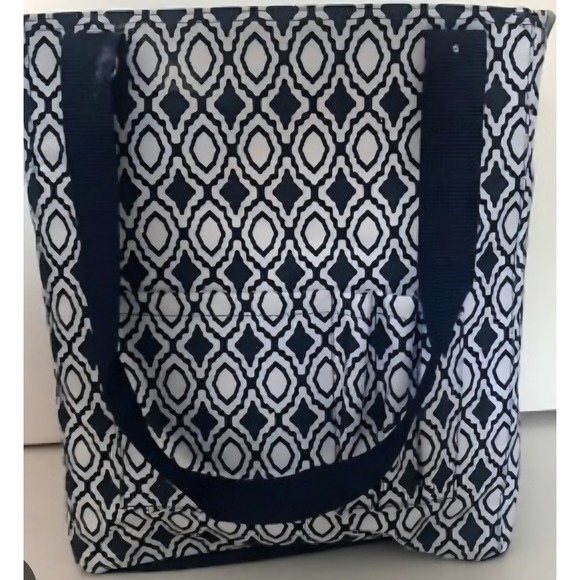 Thirty-One Tall Organizing Tote Navy Perfect Pendant Retired NEW - Picture 1 of 4